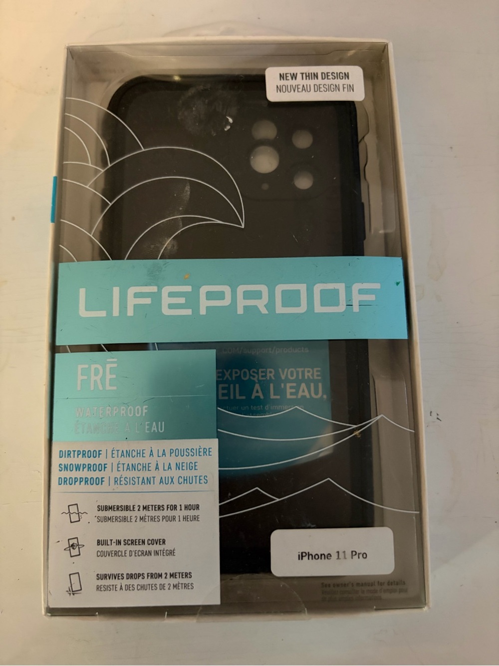 NIB LIFEPROOF FRE WATERPROOF IPHONE 11 PRO WATERPROOF BLACK